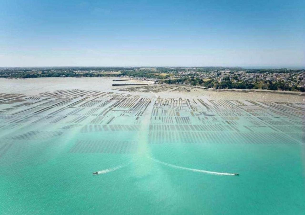 La Belle Mer By Mrodbnb - Appart Neuf - Vue Mer - 25M Plage & Resto - Cine - Cheminee - Popcorn Cancale Extérieur photo